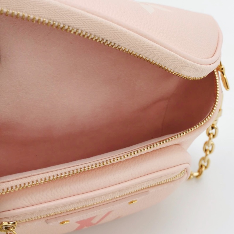 LV限定款漸變櫻花粉mini bumbag牛皮迷你腰包-8