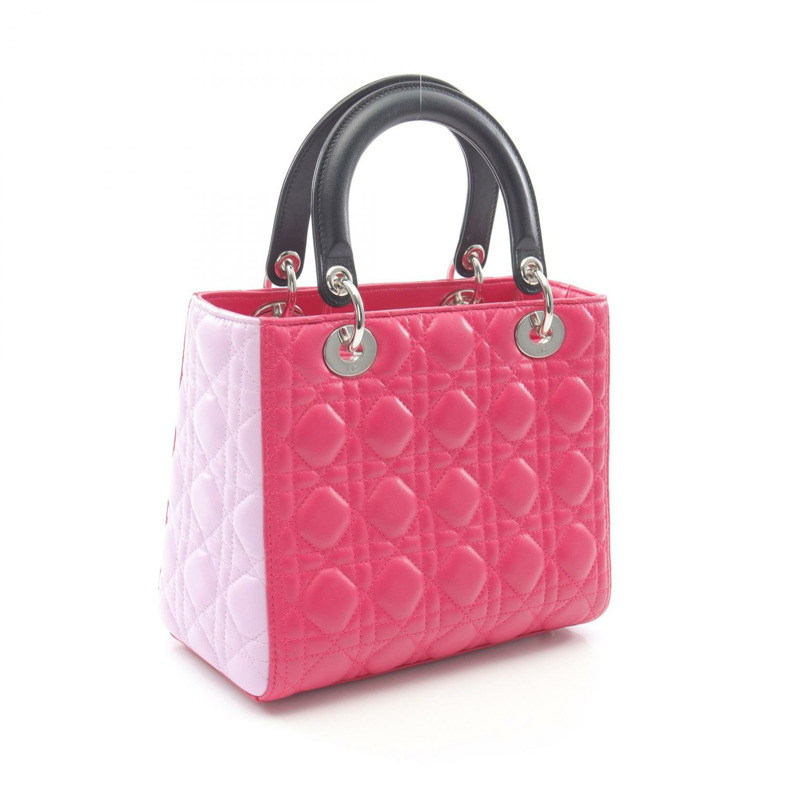 Christian Dior Lady Dior Cannage 單肩托特包 手提包 M0538ONGE 皮革 粉紅色-1