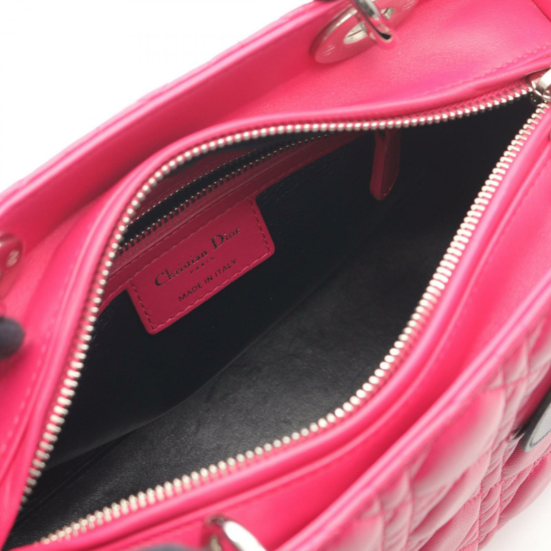 Christian Dior Lady Dior Cannage 單肩托特包 手提包 M0538ONGE 皮革 粉紅色-2