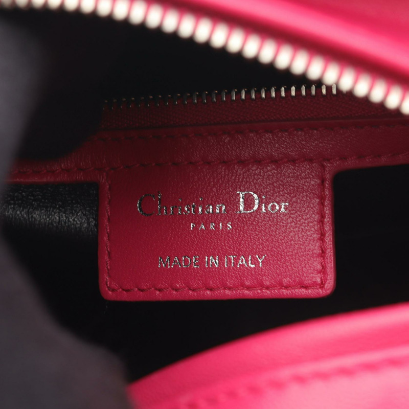 Christian Dior Lady Dior Cannage 單肩托特包 手提包 M0538ONGE 皮革 粉紅色-3
