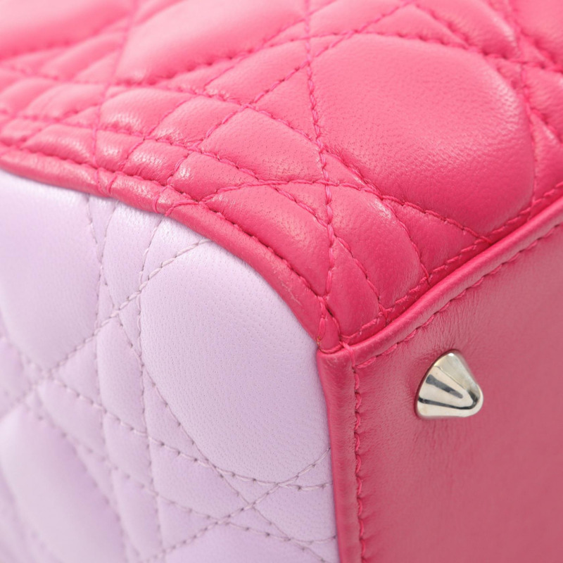 Christian Dior Lady Dior Cannage 單肩托特包 手提包 M0538ONGE 皮革 粉紅色-6