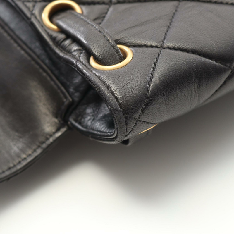 CHANEL Matelasse 鏈條背包 A10177 小羊皮 BK 二手 女款 GHW-10