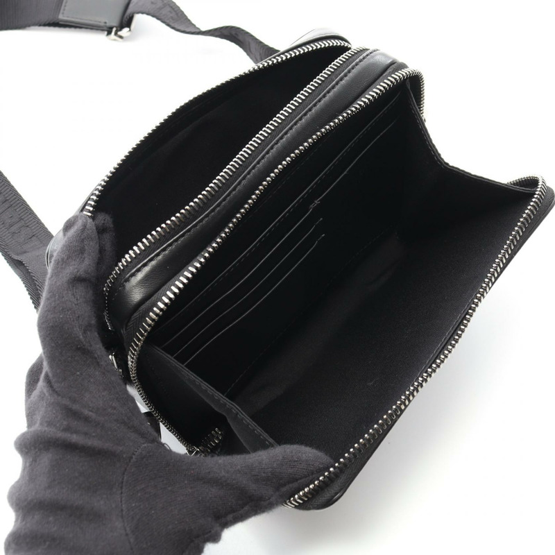 Dior 斜背包 CD 鑽石肩背包 2ESBC119 帆布皮革黑色二手-2