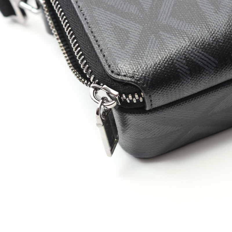 Dior 斜背包 CD 鑽石肩背包 2ESBC119 帆布皮革黑色二手-4