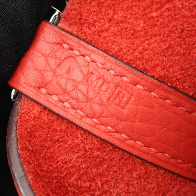 HERMES Picotin Lock PM 手提包 Clemence 皮革 Rouge pivoine 二手 女款 R SHW-4