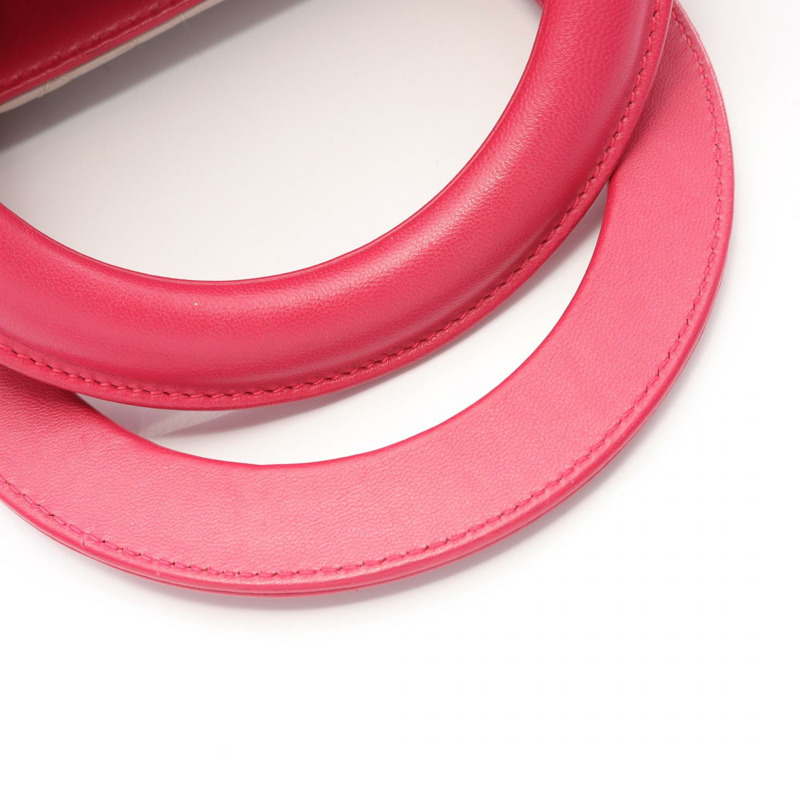 Christian Dior LADY DIOR Cannage 2Way 肩背包 手提包 皮革 米色 藍色 二手-4