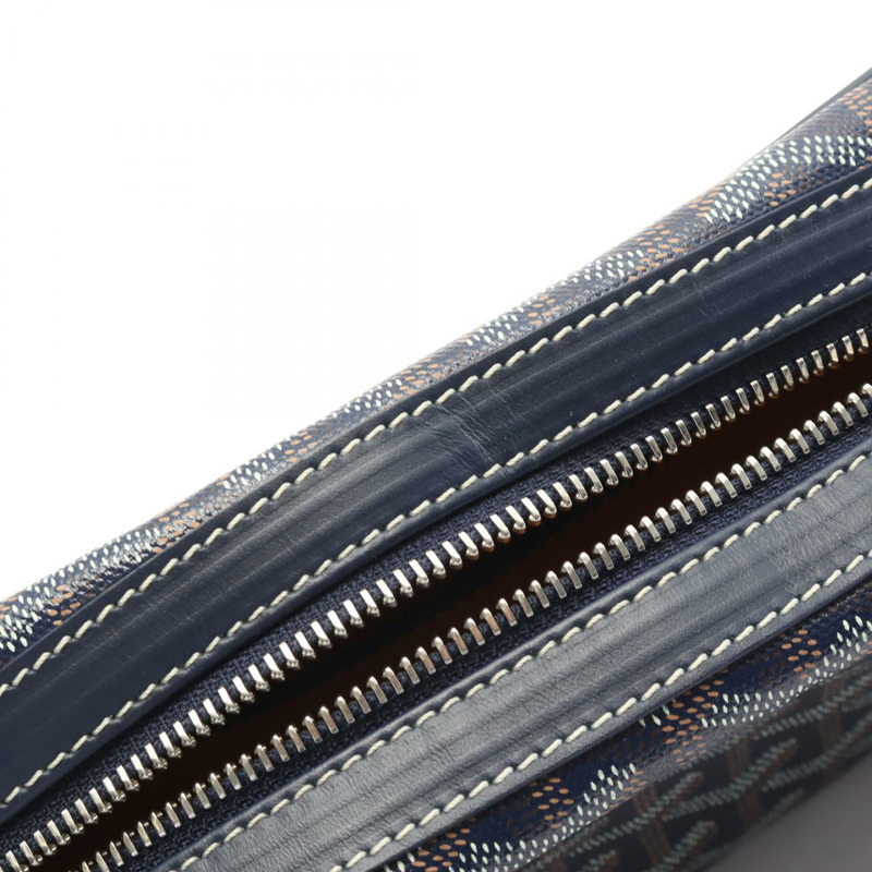 GOYARD Cap Vert PM 單肩斜背包 帆布皮革 海軍藍 二手 女士-5