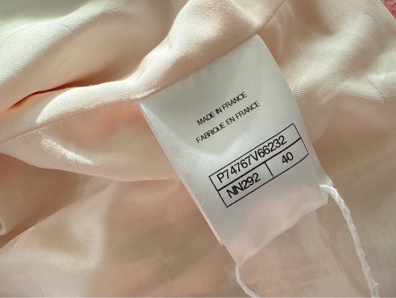 CHANEL 23S粉白格子短版外套 40碼-13