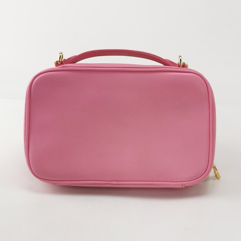 LV路易威登 Utility Crossbody 粉色皮革老花壓紋炸藥包相機包～晶片款-5