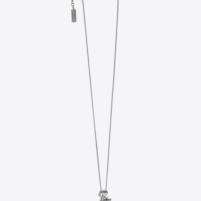 💎Han's house精品服飾💎SAINT LAURENT 聖羅蘭 YSL 金屬 項鏈 義大利製 現貨 原價14000-2