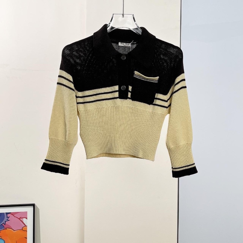 ❤️MIU MIU 山羊絨時尚短款毛衣-0