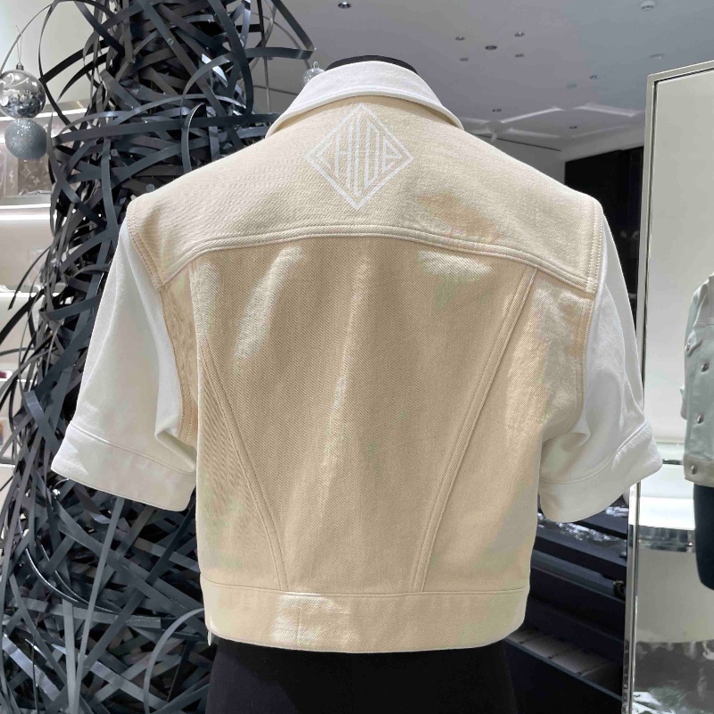 ❤️ CHLOE  拼色牛仔短外套-4