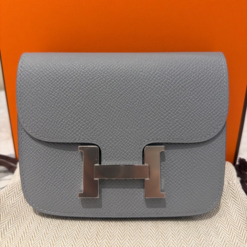 全新Hermes slim新色木偶灰銀扣-6