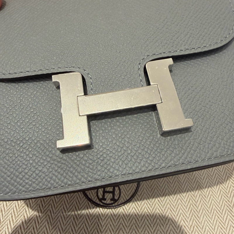 全新Hermes slim新色木偶灰銀扣-9