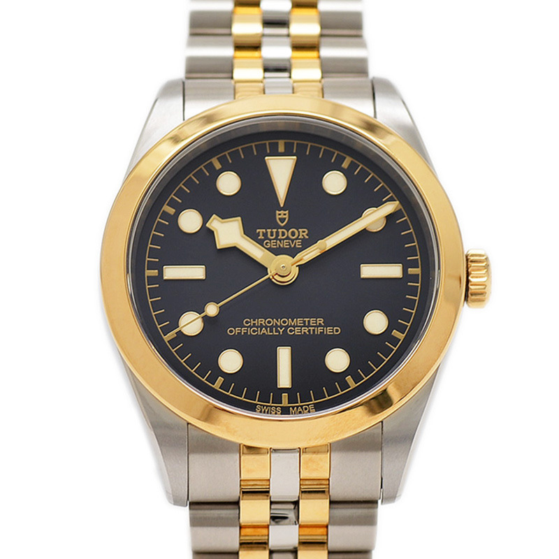 帝舵 Black Bay 36 S&G 錶盤手錶 79643 不鏽鋼黃金男士自動腕錶-0