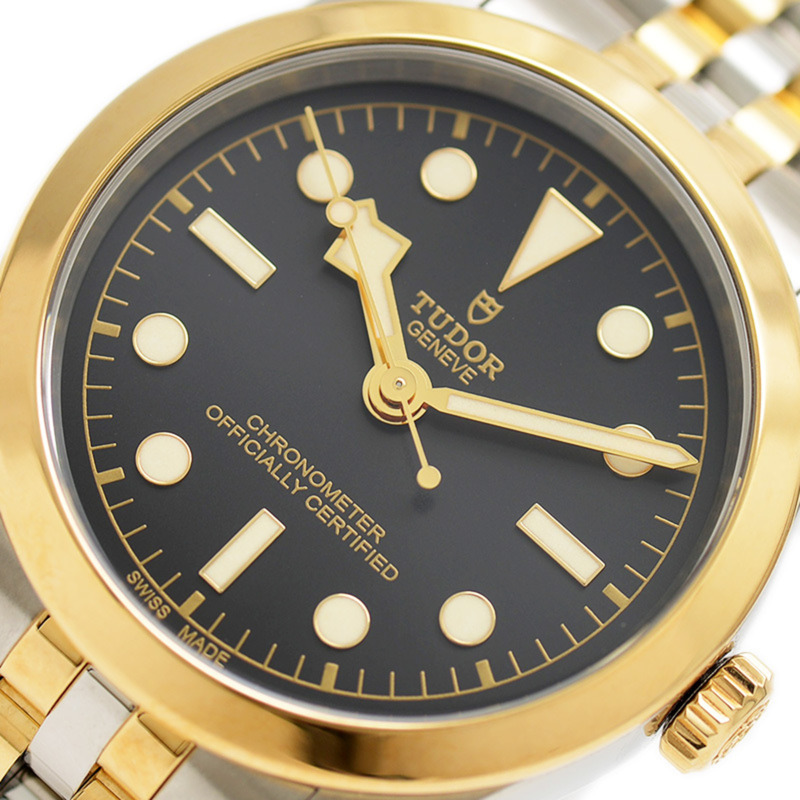 帝舵 Black Bay 36 S&G 錶盤手錶 79643 不鏽鋼黃金男士自動腕錶-1