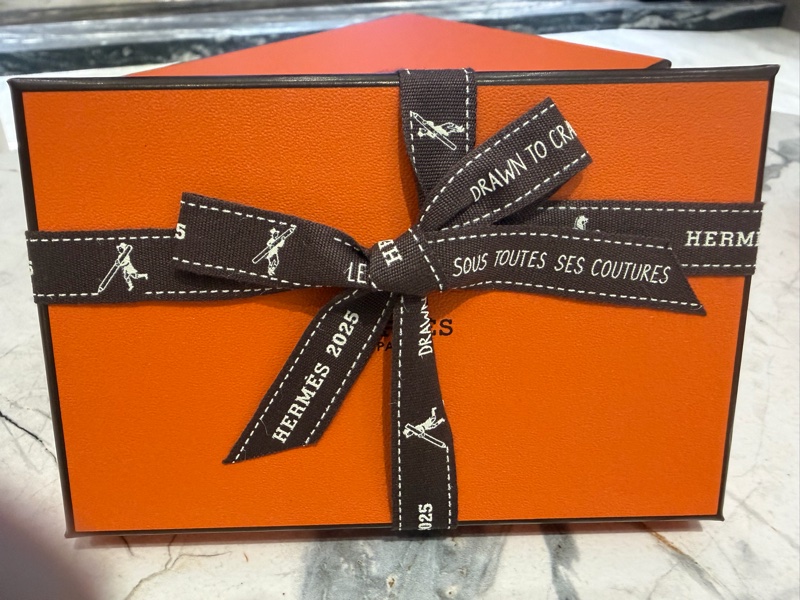 全新Hermes R.M.S 牛仔藍 珐瑯卡包-3