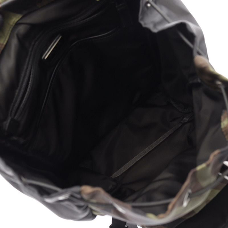 PRADA TESSUTO 迷彩背包 2VZ135 尼龍黑色卡其色二手男式-2