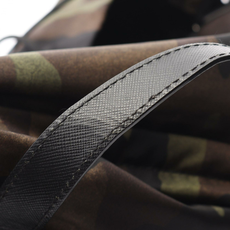 PRADA TESSUTO 迷彩背包 2VZ135 尼龍黑色卡其色二手男式-5