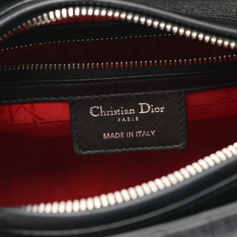 Dior LADY DIOR Cannage 肩背包 M0565BNGE-M900 黑色皮革 二手 女士-3