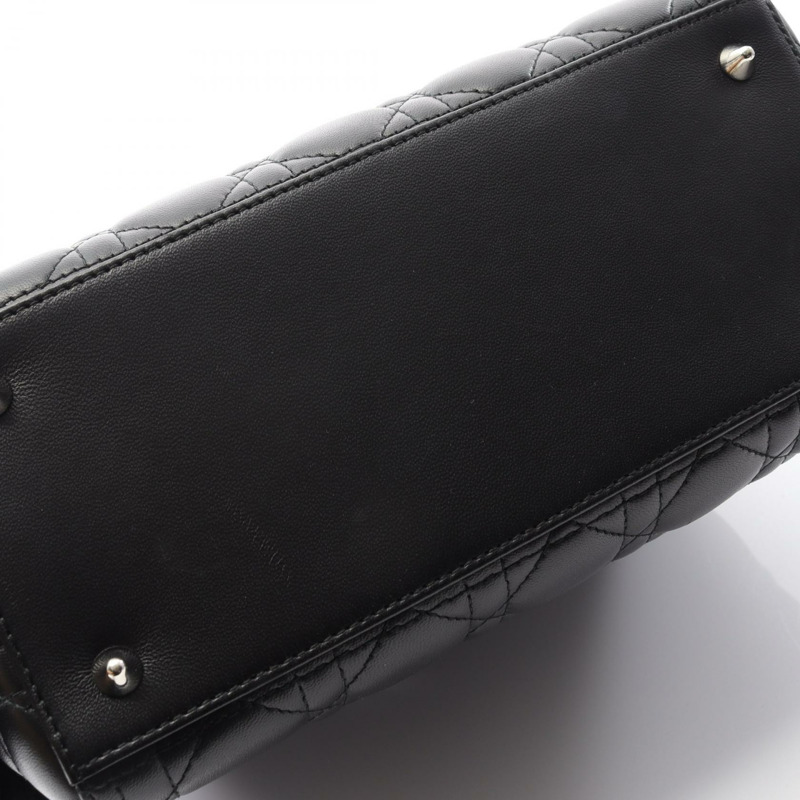 Dior LADY DIOR Cannage 肩背包 M0565BNGE-M900 黑色皮革 二手 女士-5