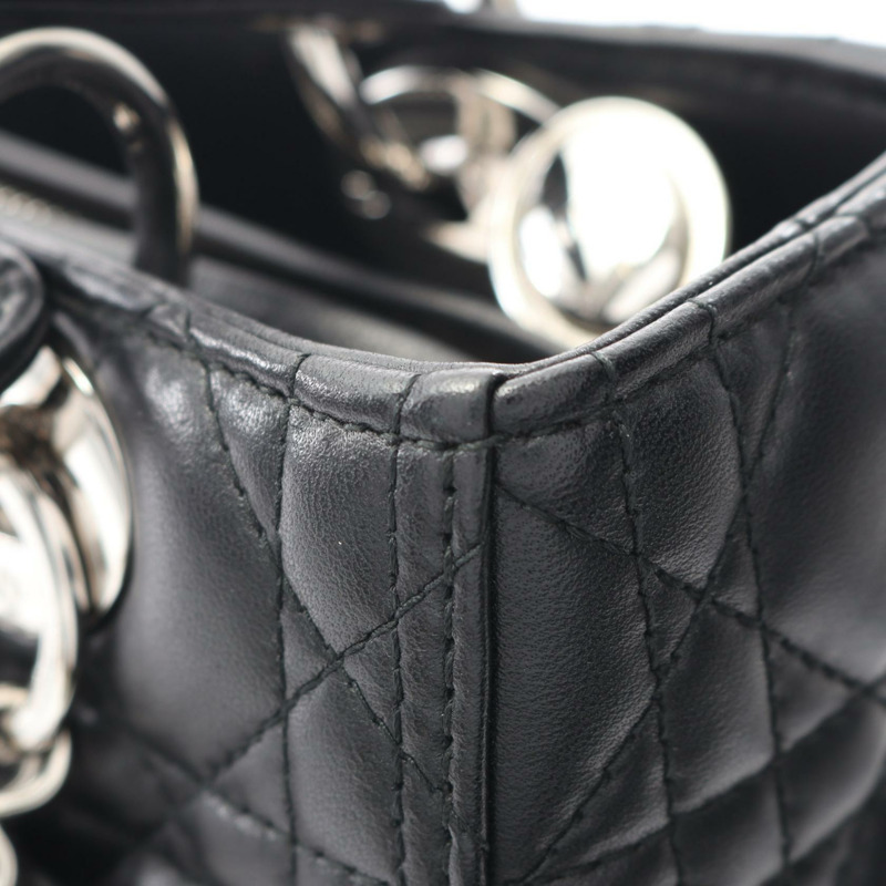 Dior LADY DIOR Cannage 肩背包 M0565BNGE-M900 黑色皮革 二手 女士-7