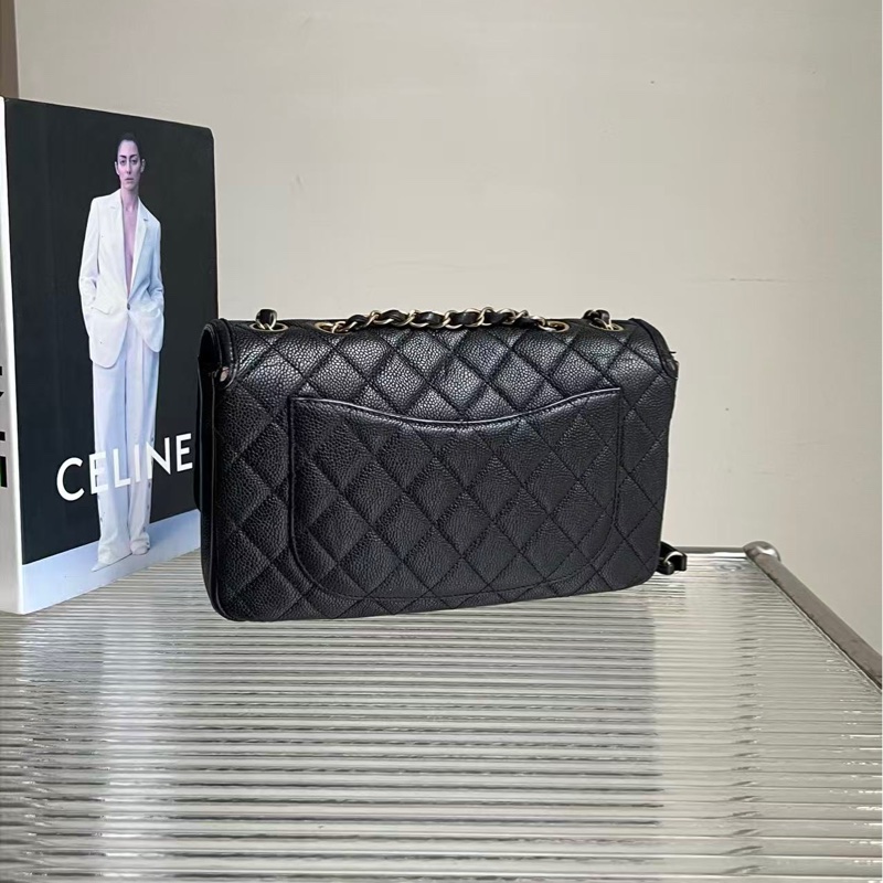 CHANEL/香奈兒 Filigree 鏈條包黑金,23開尺寸:26*7*15cm-1