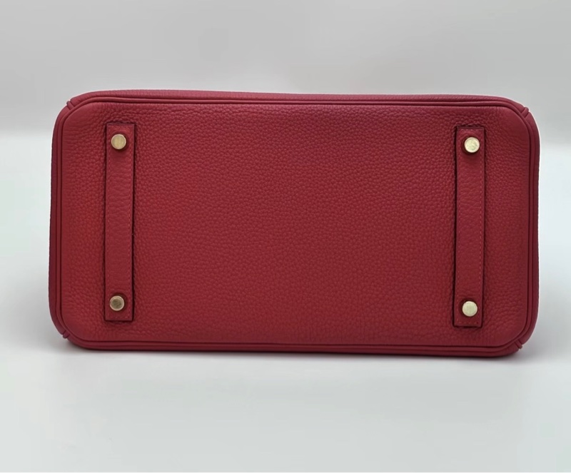 98新🩷HERMES 國旗紅 金扣 birkin 30 Y刻-4