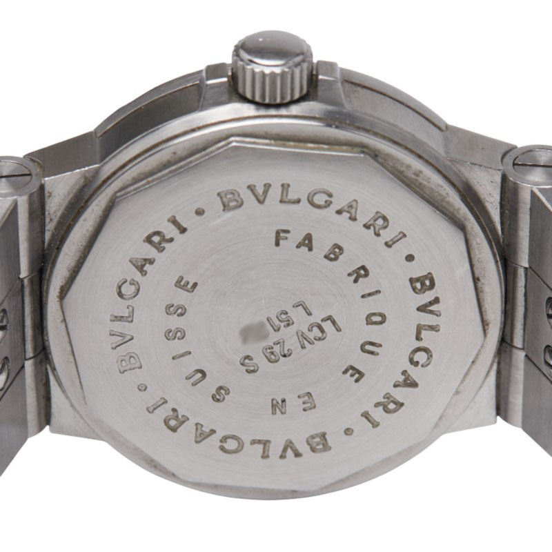 寶格麗 Diagono Sport 手錶 LCV29S 自動上鍊 白色錶盤 不鏽鋼 女款 BVLGARI-3