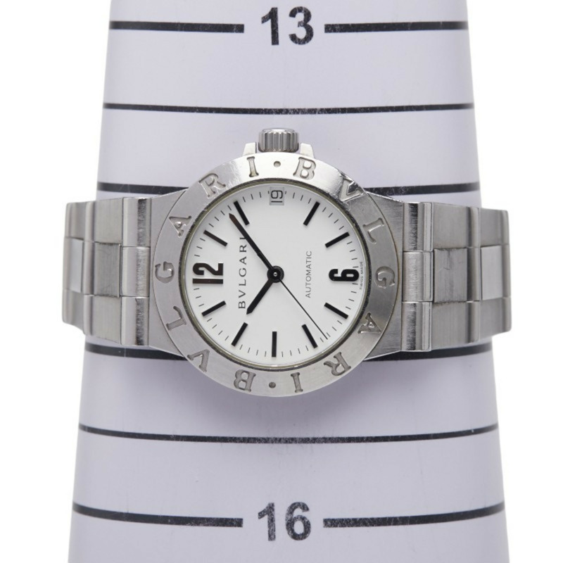 寶格麗 Diagono Sport 手錶 LCV29S 自動上鍊 白色錶盤 不鏽鋼 女款 BVLGARI-6