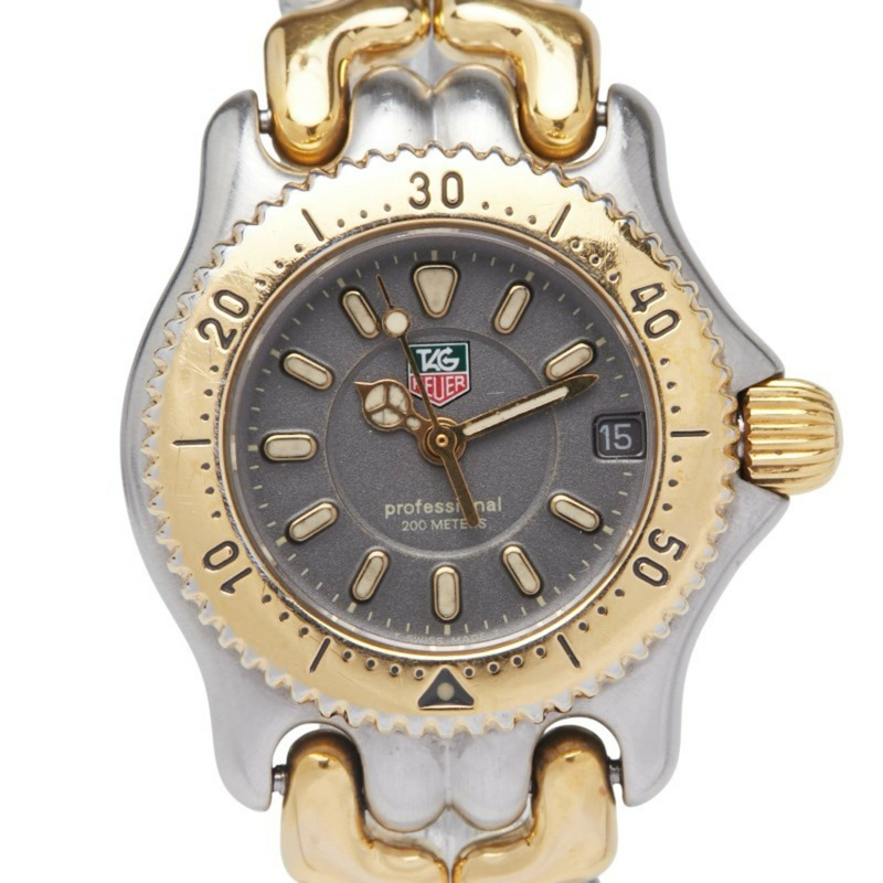 泰格豪雅 Cell 手錶 WG1420-0 石英 灰色錶盤 不鏽鋼 鍍層 女士腕錶 HEUER-0