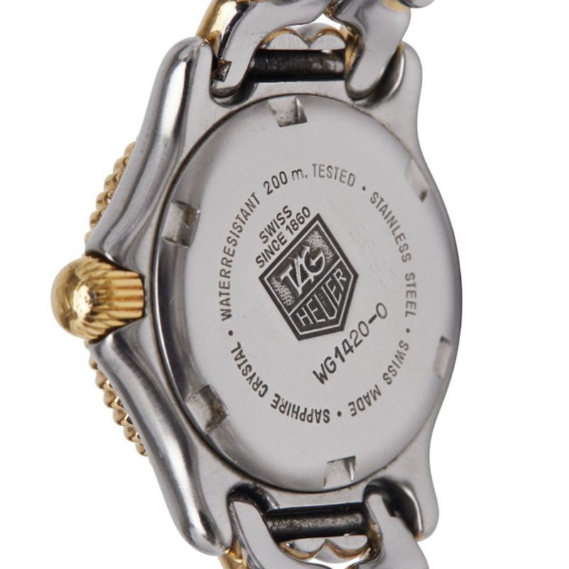 泰格豪雅 Cell 手錶 WG1420-0 石英 灰色錶盤 不鏽鋼 鍍層 女士腕錶 HEUER-3