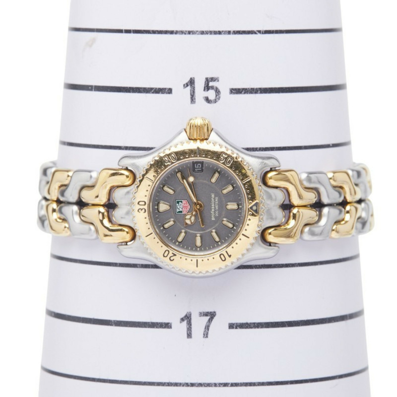 泰格豪雅 Cell 手錶 WG1420-0 石英 灰色錶盤 不鏽鋼 鍍層 女士腕錶 HEUER-6