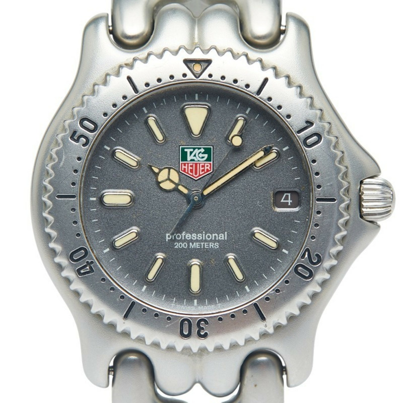 泰格豪雅 Sel 手錶 S99.706 石英灰色錶盤不鏽鋼男 HEUER-0