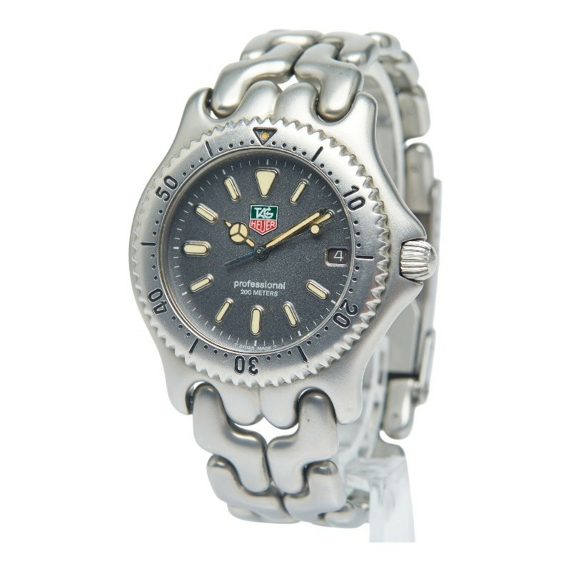 泰格豪雅 Sel 手錶 S99.706 石英灰色錶盤不鏽鋼男 HEUER-1