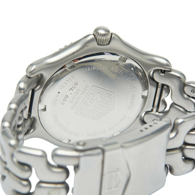 泰格豪雅 Sel 手錶 S99.706 石英灰色錶盤不鏽鋼男 HEUER-3