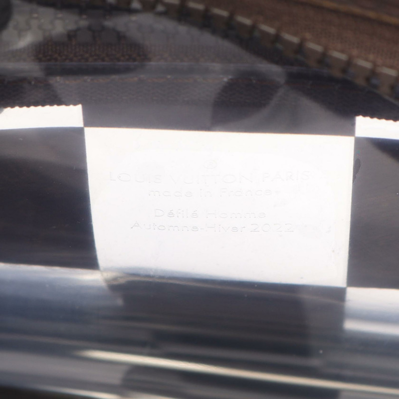 LOUIS VUITTON 直立式手拿包 M81588 Monogram Chess 帆布棕色二手 LV-3
