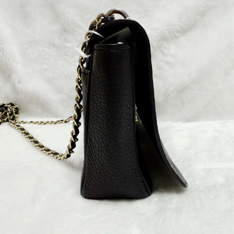 ❤️尋找愛它的主人❤️Tory Burch黑金旋轉扣鏈條斜背包 肩背包 woc-4