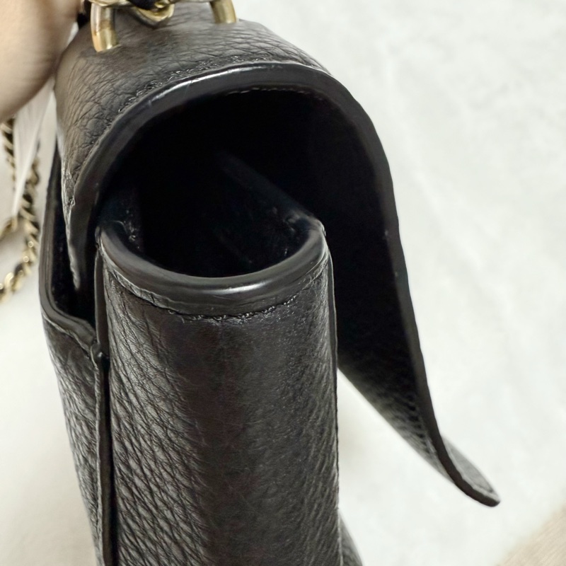 ❤️尋找愛它的主人❤️Tory Burch黑金旋轉扣鏈條斜背包 肩背包 woc-34