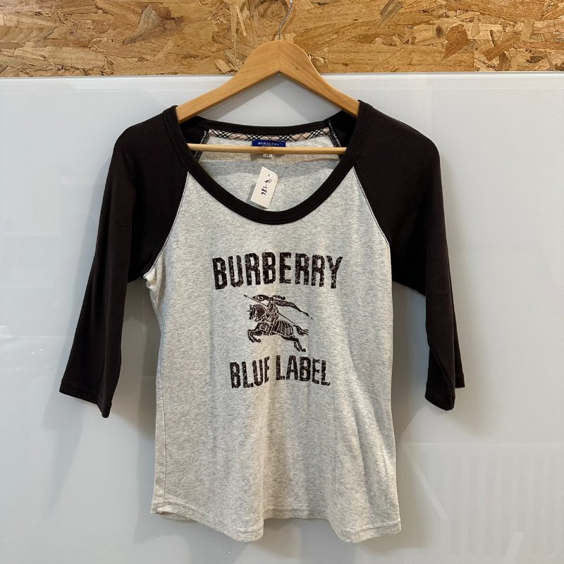 【美收精品】BURBERRY 茶灰色長袖上衣 4-186【隔月月中將轉賣至日本 上架期限30天】-0