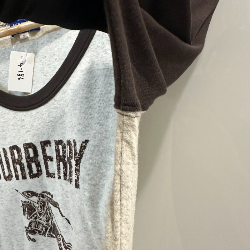【美收精品】BURBERRY 茶灰色長袖上衣 4-186【隔月月中將轉賣至日本 上架期限30天】-3