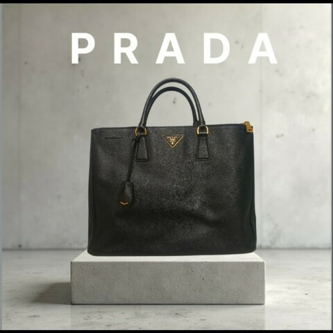 ㊣✨PRADA✨（附防塵袋）普拉達 黑色 防刮 皮革 商務 手提包 公事包 文件包 電腦包 /二手包/二手精品🌳二手樹屋🌳