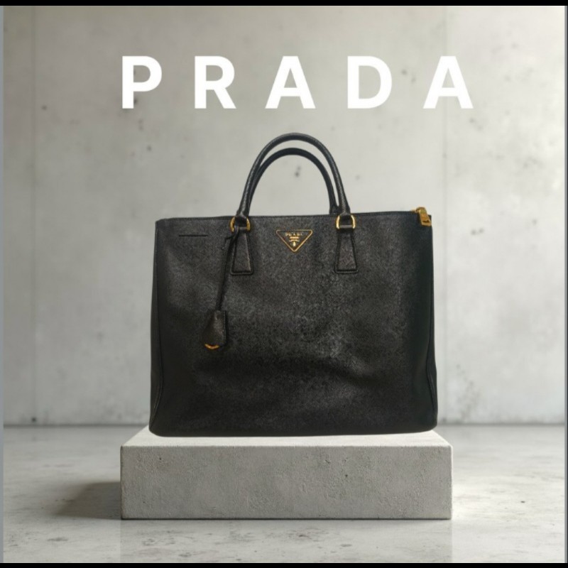 來囉‼️來囉‼️雙11優惠上車囉🚒超狂降價只到11/11🎁㊣✨PRADA✨(附防塵袋)普拉達 黑色 防刮 皮革 商務 手提包 公事包 文件包 電腦包 /二手包/二手精品🌳二手樹屋🌳-0