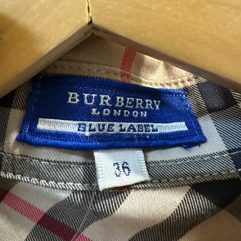 【美收精品】BURBERRY 茶色格紋襯衫 4-187【隔月月中將轉賣至日本 上架期限30天】-4