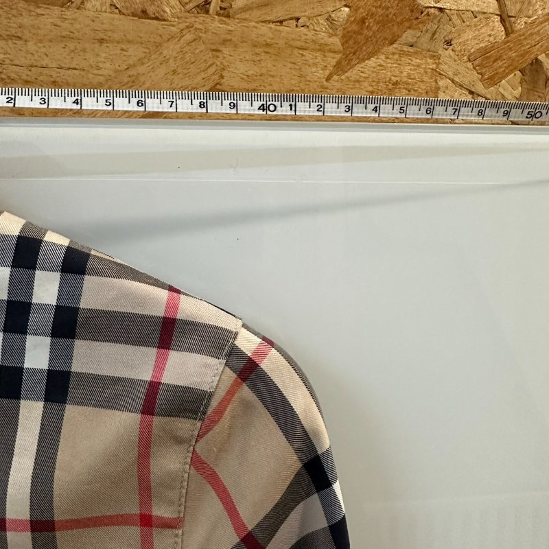 【美收精品】BURBERRY 茶色格紋襯衫 4-187【隔月月中將轉賣至日本 上架期限30天】-7