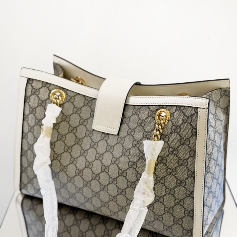 【閒置新】GUCCI/古馳 Padlock系列中號 鏈條包 白金配色-2