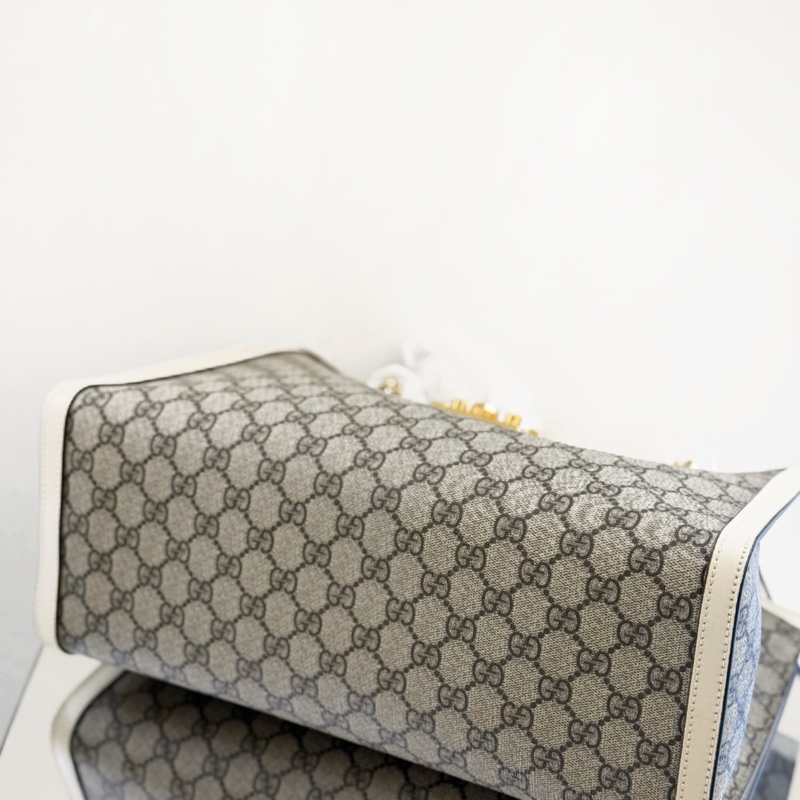 【閒置新】GUCCI/古馳 Padlock系列中號 鏈條包 白金配色-8