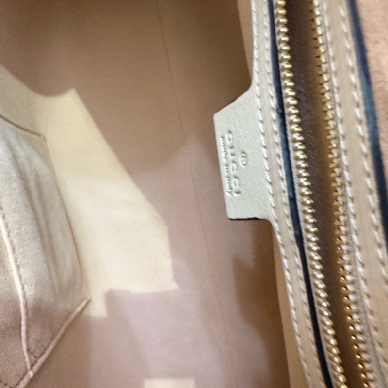 【閒置新】GUCCI/古馳 Padlock系列中號 鏈條包 白金配色-9