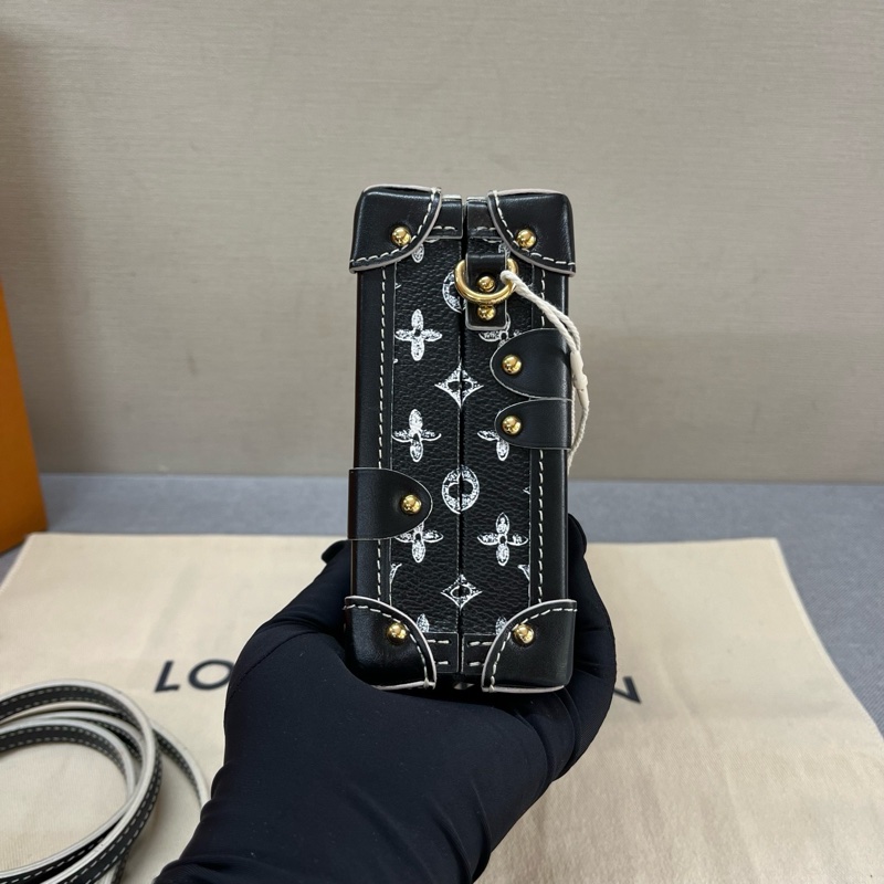 LV 黑色貓咪限量版 全皮金屬印花硬盒子petite Malle 尺寸約20*13*6cm 附件：盒子 塵袋。-3