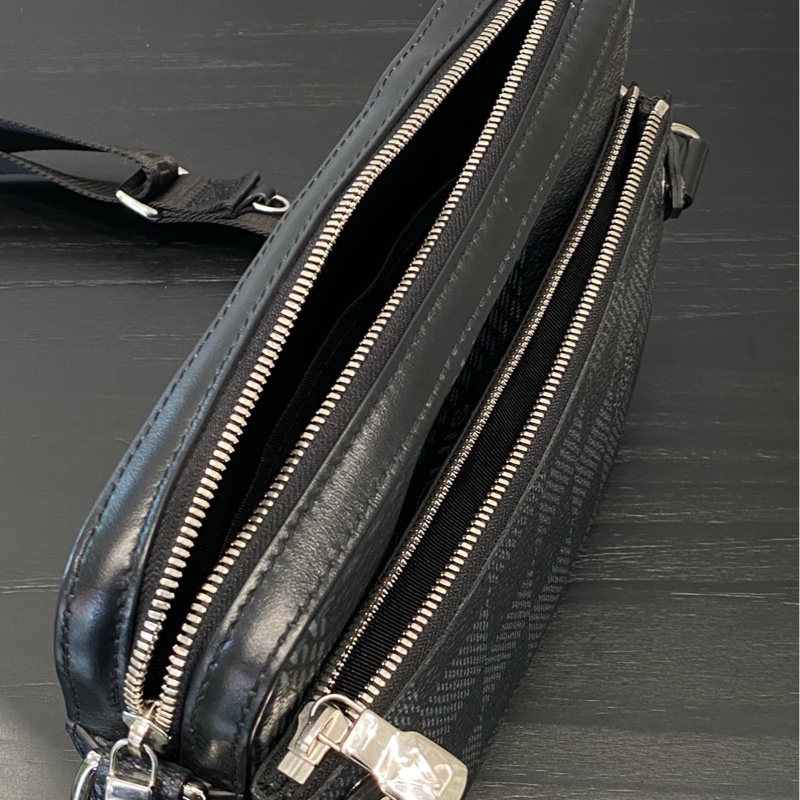 Lv 男款 trio棋盤格 三合一郵差包-4